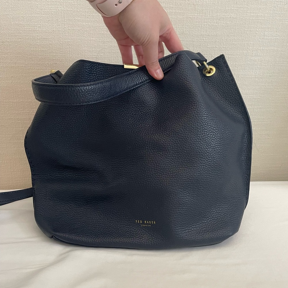 Ted Baker Navy Blue Leather Bag
